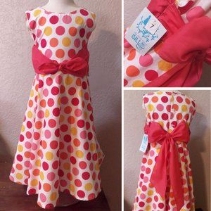 Sleeveless polka dot cotton sundress 7 NWT